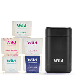 Wild: caja negra del kit inicial, estuche reutilizable para uso diario.