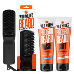 Wild Willies PROGRO Kit Barba Shampoo: limpieza profunda para barba suave.