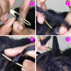 WILLBOND aguja crochet locs diseño para crear looks con precisión.