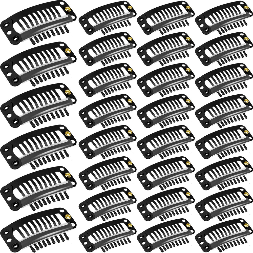 WillBond clip de extensión 32 mm con 9 dientes para fijar mechones con suavidad.