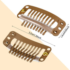 Clip WILLBOND para peluca de 3,2 x 1,6 cm, seguro y estable.