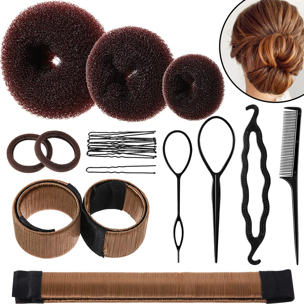 Willbond donas de pelo tamaño grande para moños voluminosos