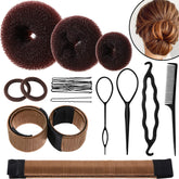 Willbond donas de pelo tamaño grande para moños voluminosos