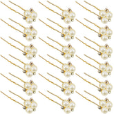 Willbond horquillas para pelo con perlas y cristales, brillo elegante para la boda.