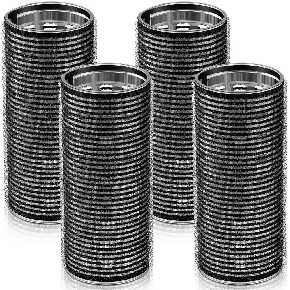 Rulos WILLBOND con núcleo de aluminio negro para rizos rápidos y definidos.