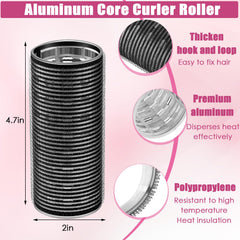 Rulos WILLBOND para pelo largo con núcleo de aluminio, calor eficiente.