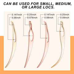 Aguja de ganchillo WILLBOND para rastas en dorado, uso preciso para extensiones.