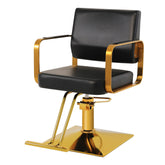 Silla WINEDYOUNG para peluquería con cuero artificial, cómoda y fácil de limpiar.