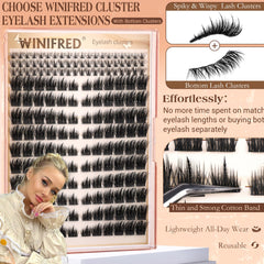 Winifred spiky design lash clusters add depth to eyes