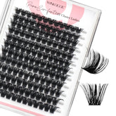 Pestañas Winkgiggle, clusters de volumen con curvatura D para 10-16 mm, acabado natural.