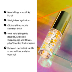 Winky Lux In The Stars Lip Oil nutre con aceites y vitamina E.
