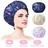 Gorra de ducha WINSTECK con exterior impermeable y doble capa para cabello protegido