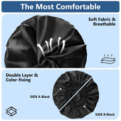 WINSTECK bonete satén doble capa para proteger y retener humedad durante la noche.