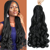 Cabello WIPPORYA francesas 24 pulgadas, preestirado, acabado natural.