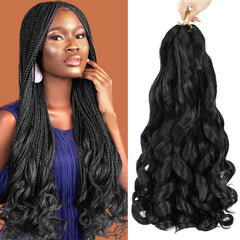 Cabello WIPPORYA francesas 24 pulgadas, preestirado, acabado natural.