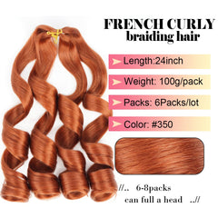 Pelo con gancho para trenzas WIPPORYA en color jengibre