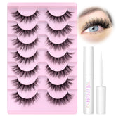 Pestañas wiwoseo con efecto natural para un look suave y duradero