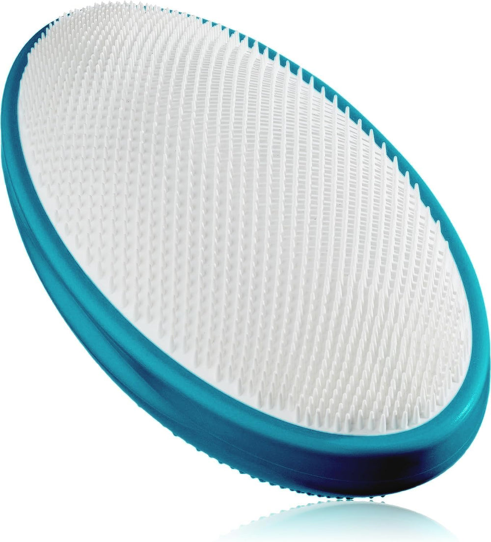 Cepillo exfoliante WIZKER con texturas duales para rostro y cuerpo, piel suave.