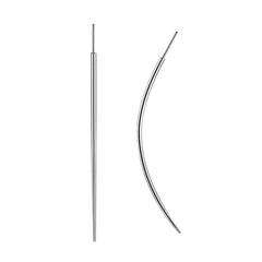 WOLAYI G23 taper sin rosca curvo 16G, guía suave para piercing.