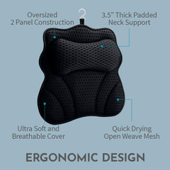 WONDERfoam soporte cuello y hombros para un baño más relajante.