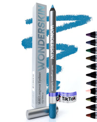Delineador Wonderskin azul 1440, larga duración para un look duradero.
