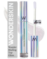 Wonderskin labial brillo claro con destellos para un brillo duradero y sedosidad
