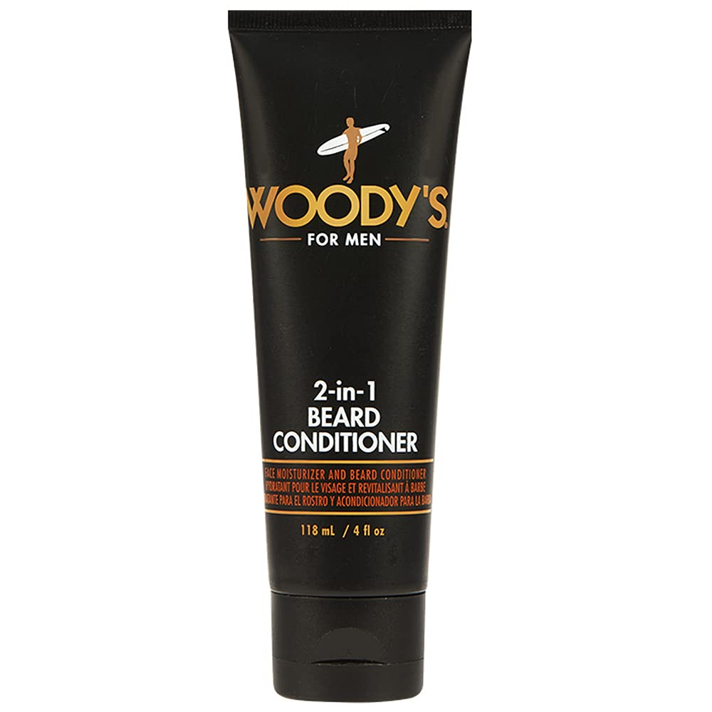 Woody's 2 en 1 Acondicionador de barba en botella, suaviza barba y piel.