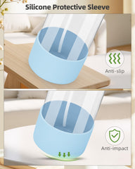 Worldgsb botella vidrio 236 ml, chorro ajustable para limpieza.