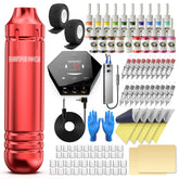 Kit Wormhole Tattoo con pistola ergonómica en aluminio para manejo cómodo