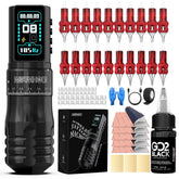 Pistolet sans-fil Wormhole Tattoo en kit, portabilité et confort lors des séances.