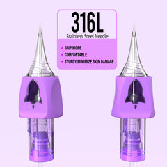 Agujas Wormhole Tattoo selladas individualmente para mayor higiene y conveniencia