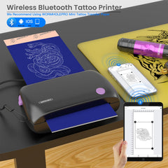 Wormhole Tattoo Stencil Printer con batería integrada para sesiones sin cables