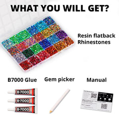 Worthofbest piedras flatback plano para manualidades y telas brillantes
