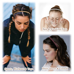 Diademas WOVOWOVO en varios colores, perfectas para complementar estilos casuales o formales