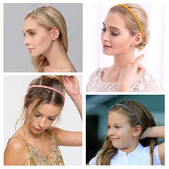 Paquete WOVOWOVO de 12 diademas, colores variados para combinar con cualquier conjunto