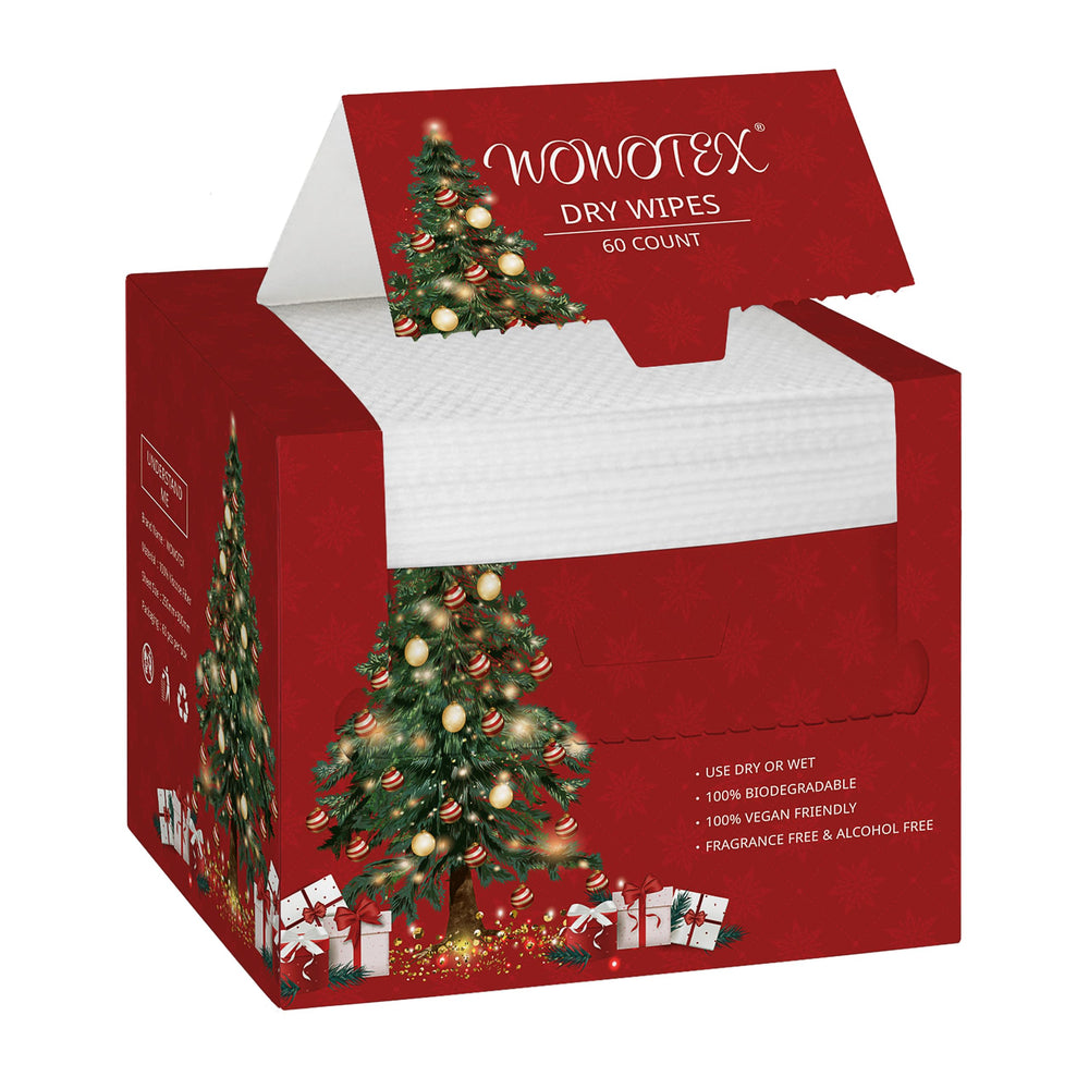 WOWOTEX toallas faciales desechables navidad grandes para piel sensible.