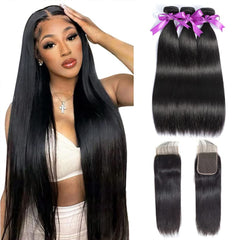 WOWQUEEN: bundles con cierre liso-brillante para acabado natural y suave.