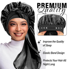 Bonete satinado WOZUTUNT leopard para trenzas, gran talla para dormir cómodo.