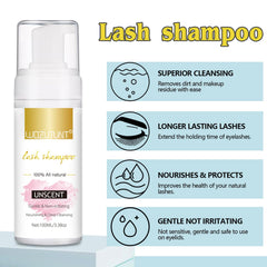 WOZUTUNT mousse limpiador pestanas espuma suave ideal para desmaquillar rímel