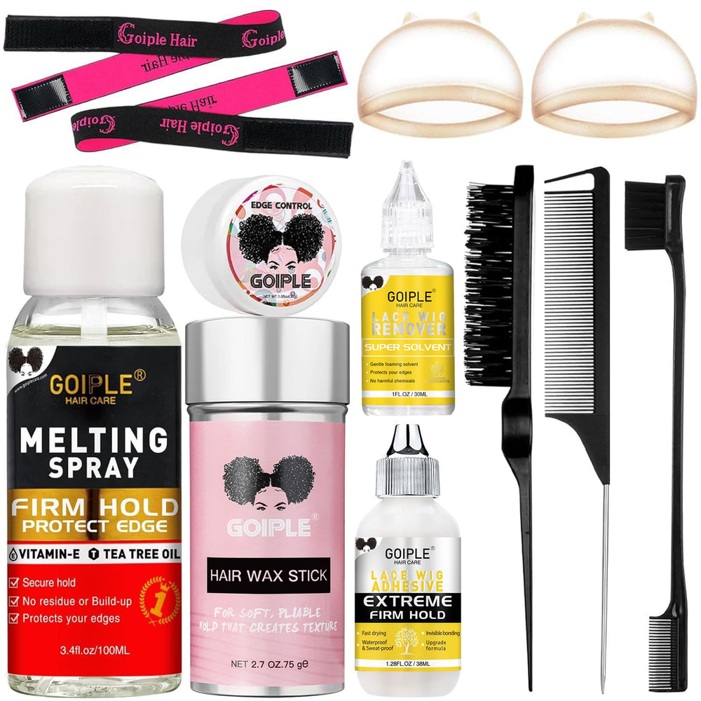 WOZUTUNT spray derretidor para encaje frontal ofrece fijación suave y cómoda.