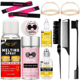 WOZUTUNT spray derretidor para encaje frontal ofrece fijación suave y cómoda.