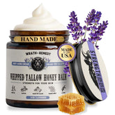 Wrath & Remedy sebo de vaca orgánico con lavanda, textura batida para hidratación suave