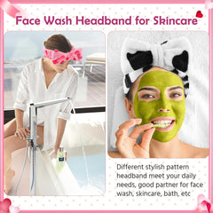 WSYUB diadema spa blanca elegante para mascarillas y limpieza facial.