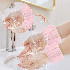 Pulseras Wteehn para maquillaje, mantienen las mangas secas.
