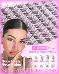 Variación de 8-16 mm para look personalizado con Wispy Clusters Venus.