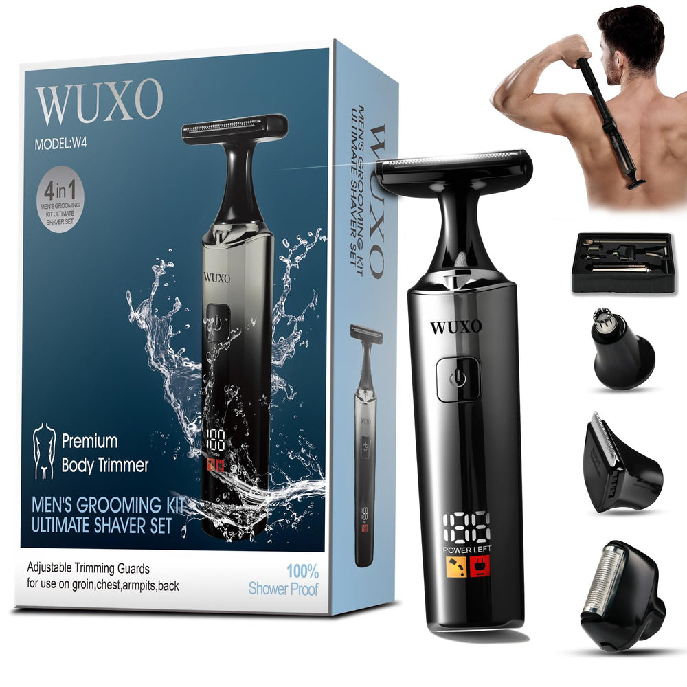 Afeitadora de espalda WUXO con cabezal de 2 pulgadas para la espalda, afeitado rápido.