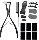 Pinzas de sellado wxfhtda para extensiones de cinta ofrecen precisión al colocarlas.