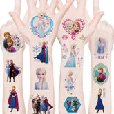 Tatuajes temporales WYKDAG Frozen con diseños animados para fiestas infantiles.