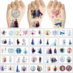 Aplicación fácil de tatuajes WYKDAG Frozen durante la celebración.