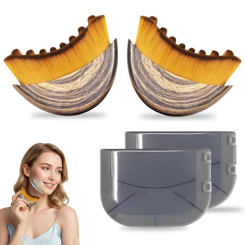 XALVRIONIX cepillo contorno linfático para rostro, dos piezas, uso diario suave.